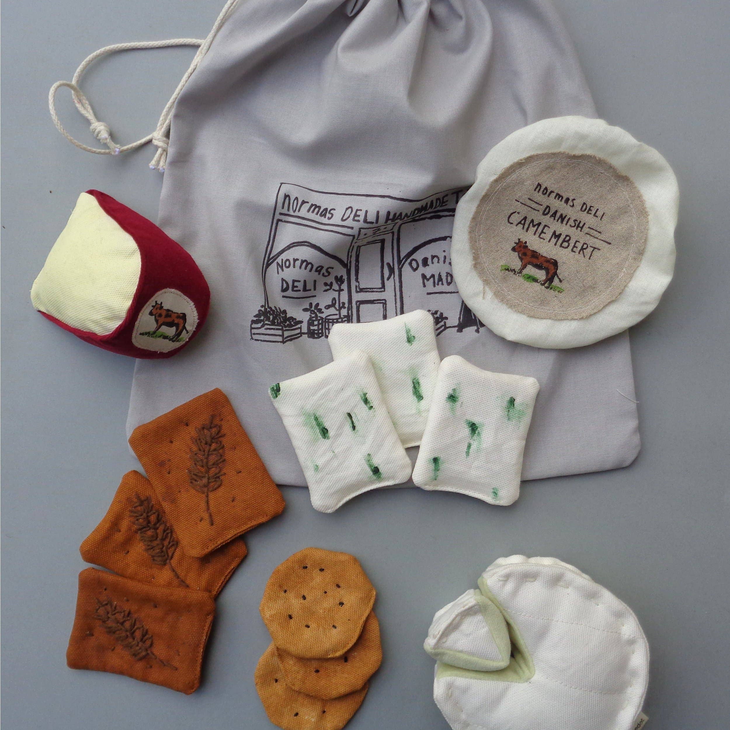 NEW Cheese and Crackers Soft Toy Set