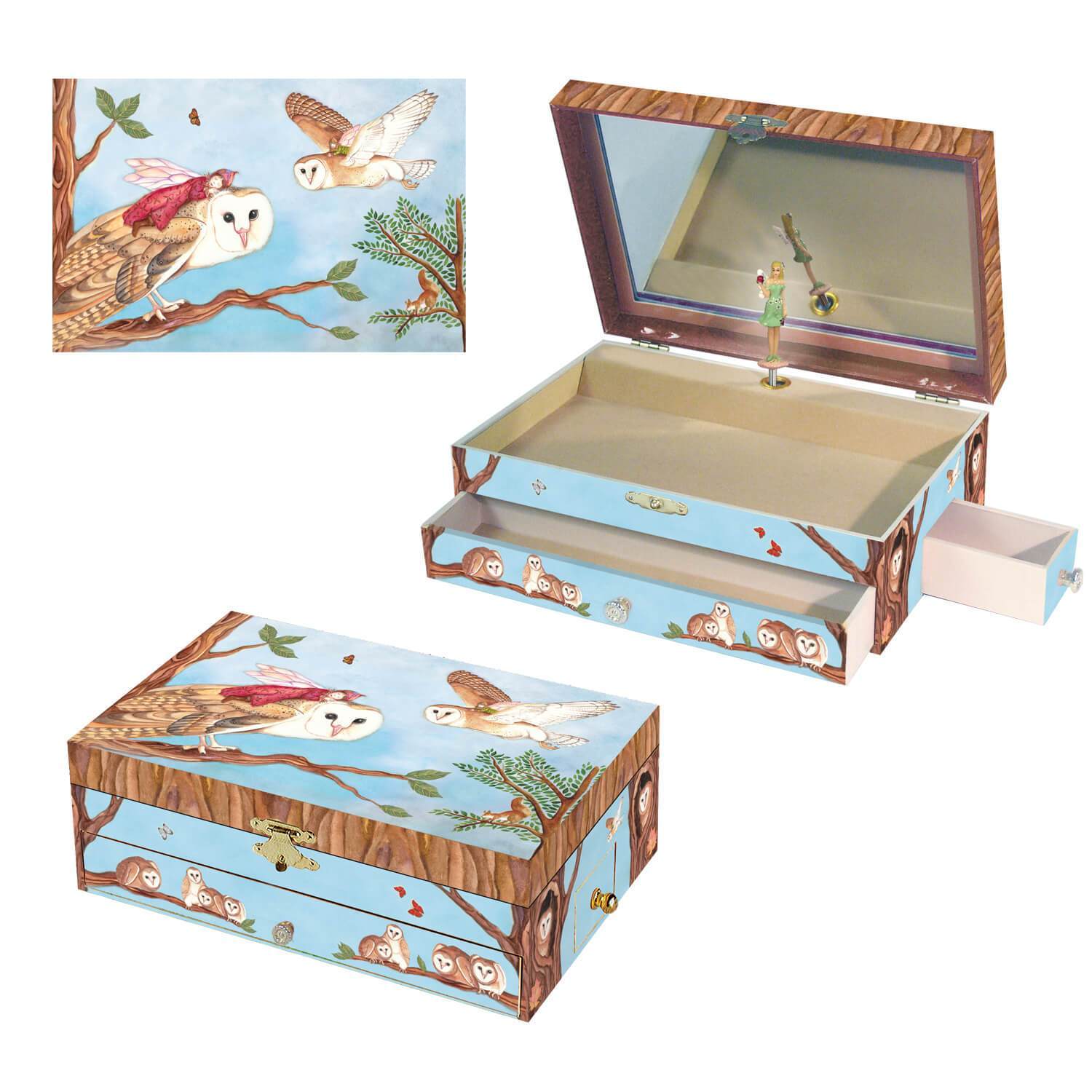 Fairy Music Jewelry Box- Owl Traveler