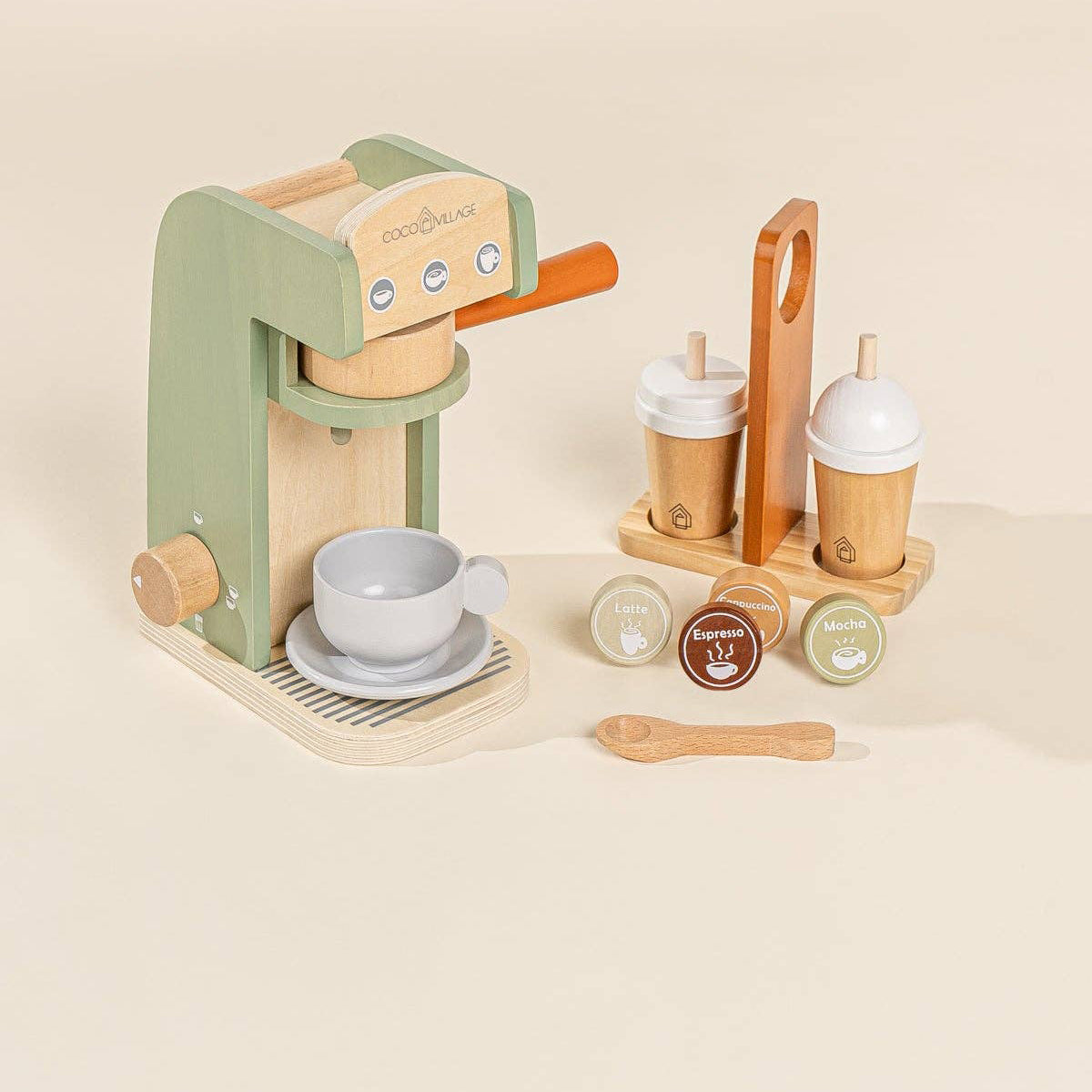 Wooden Coffee Maker Play Set