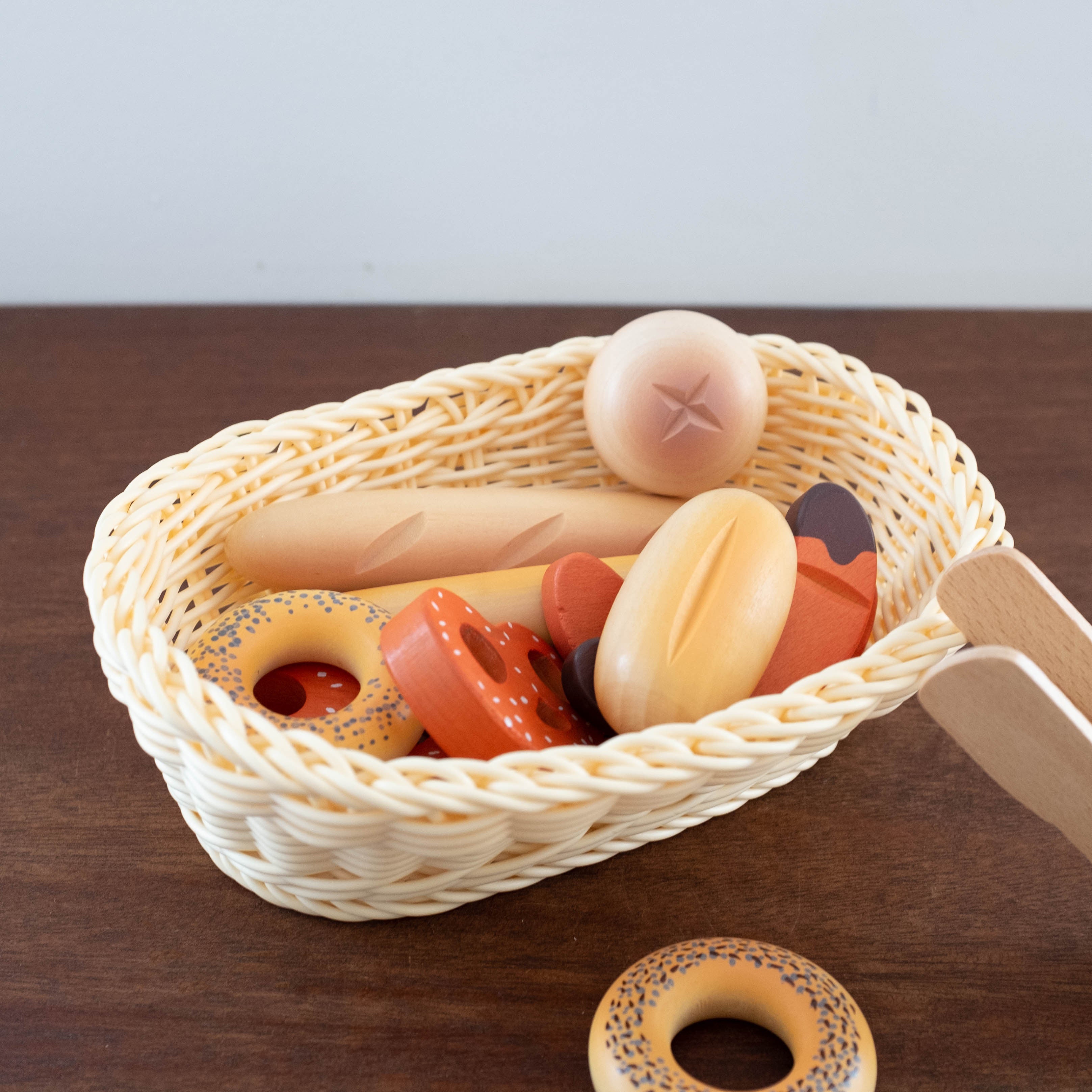 Wooden Bread Play Set with Basket