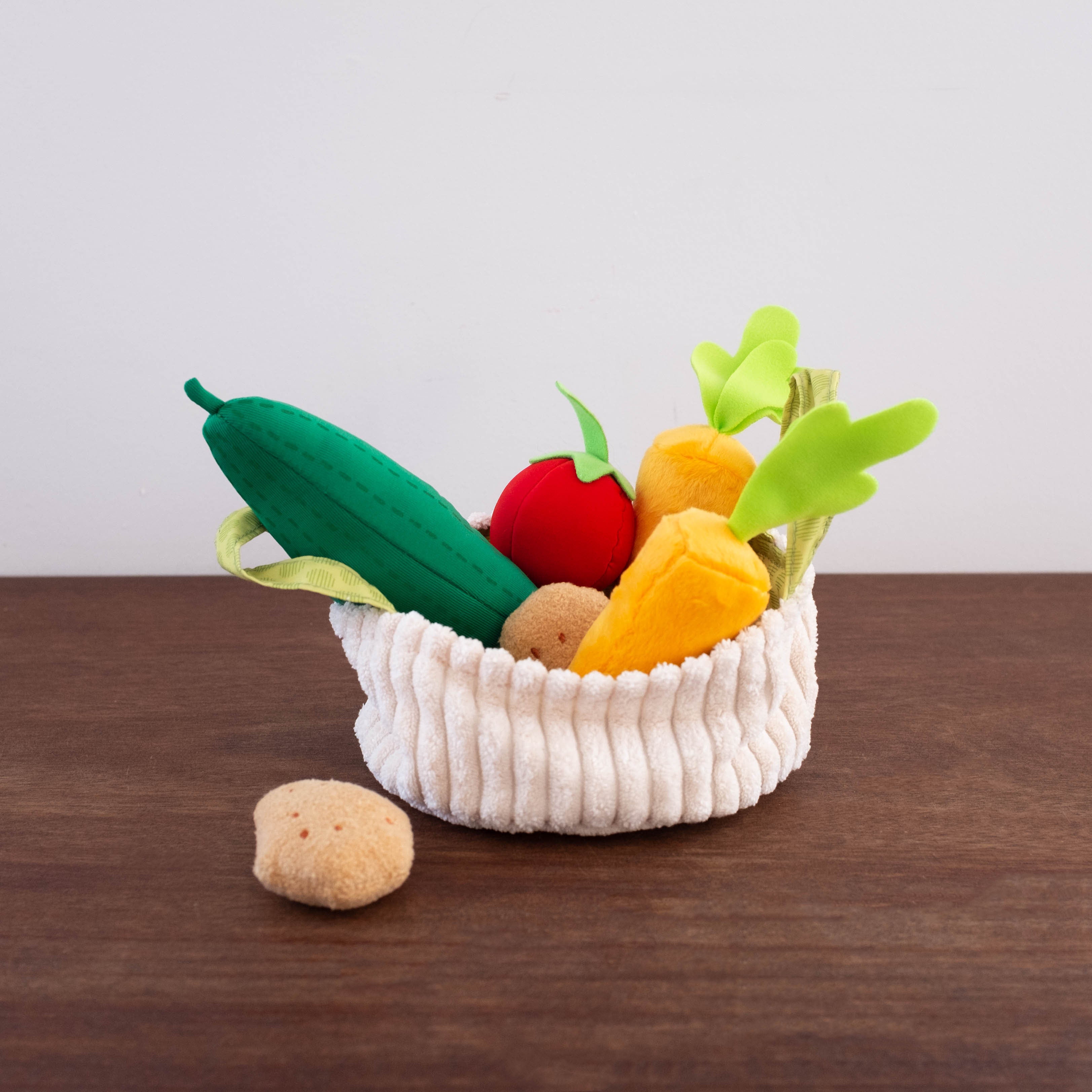 Plush Vegetable Basket Set