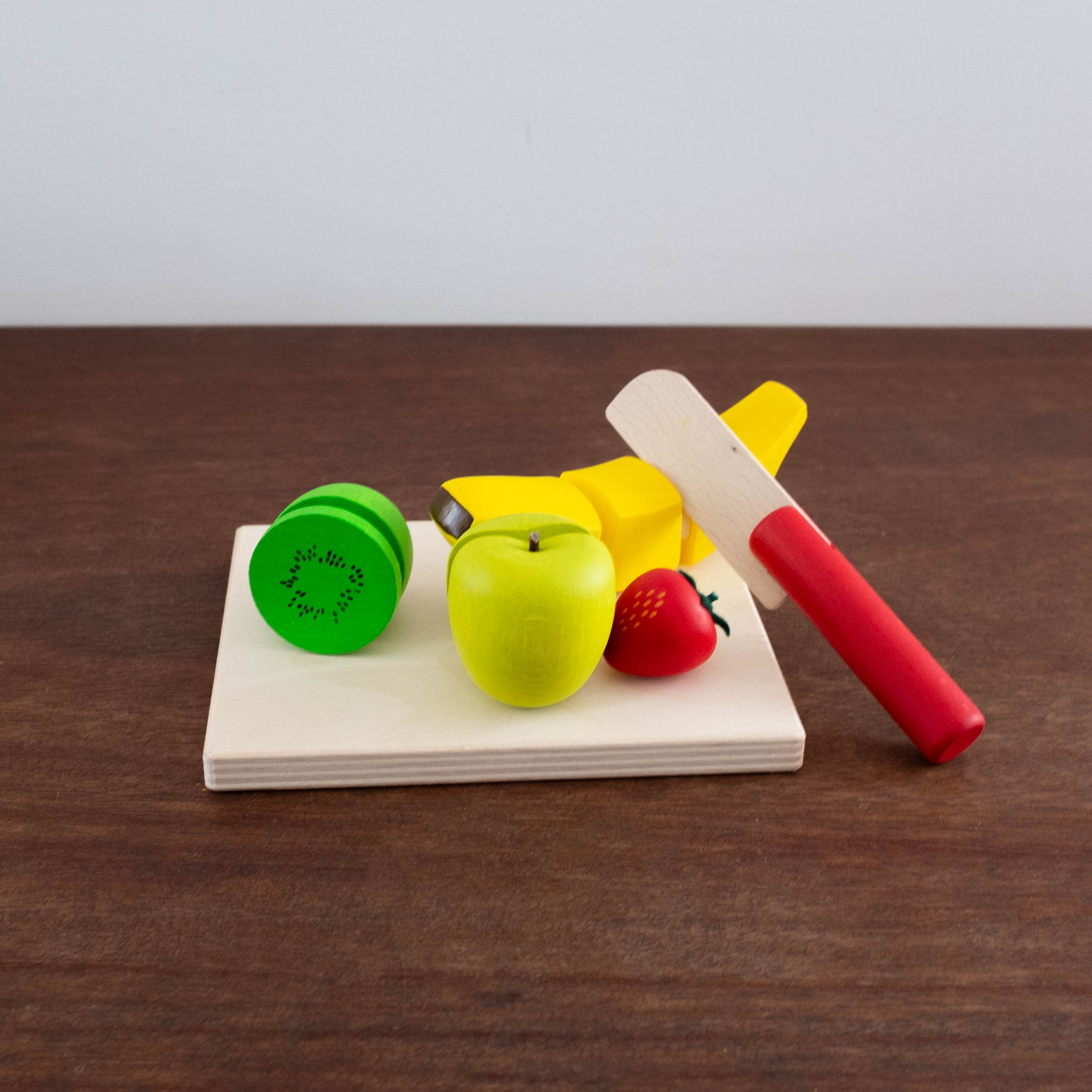 NEW Wooden Fruit Salad Cut Up Toy Set