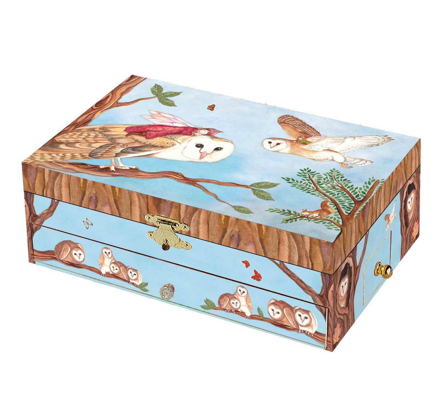Fairy Music Jewelry Box- Owl Traveler