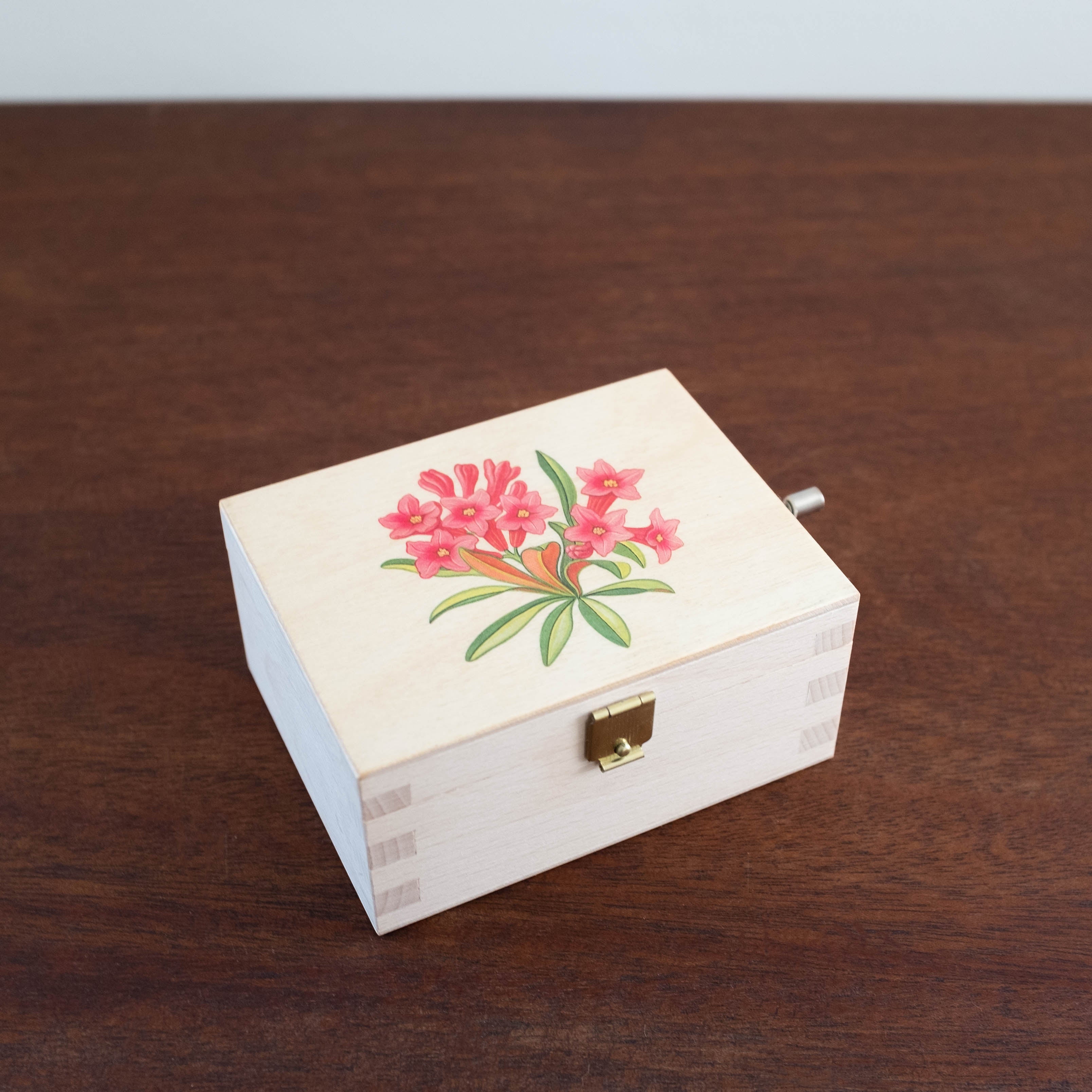 Wooden Floral Box- Pink